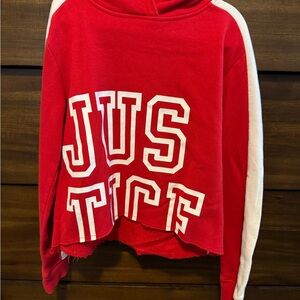 Justice Active Red Fleece Hoodie
